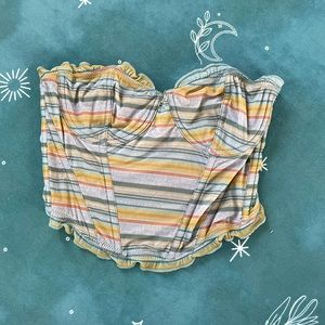 Striped Bustier Top